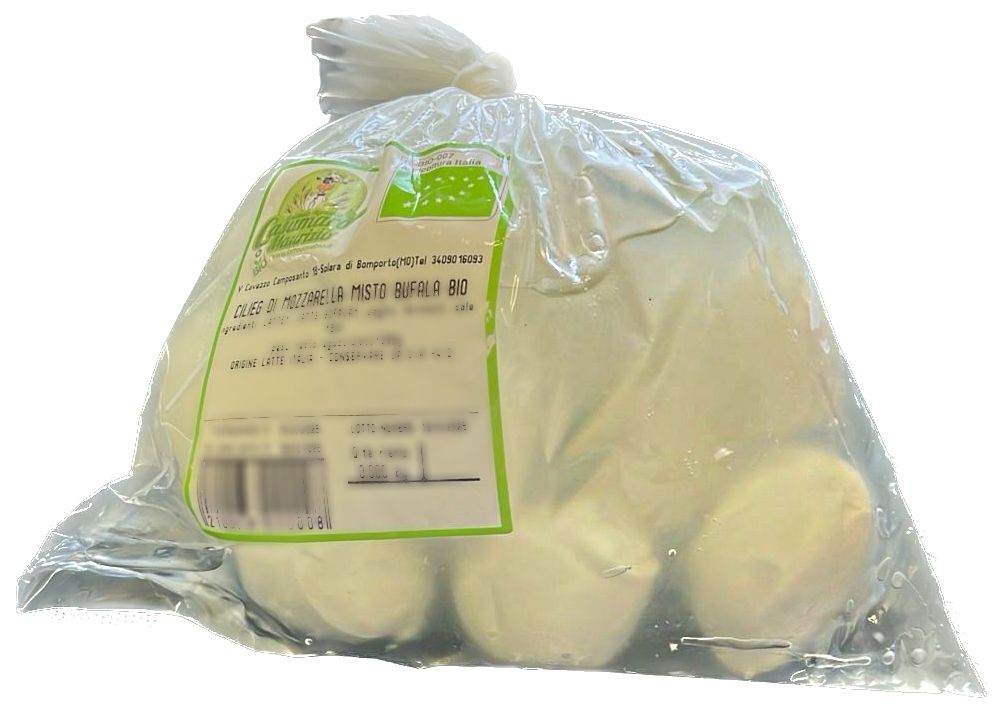 MOZZARELLA DI latte misto BUFALA a  CILIEGINI 250G BIO