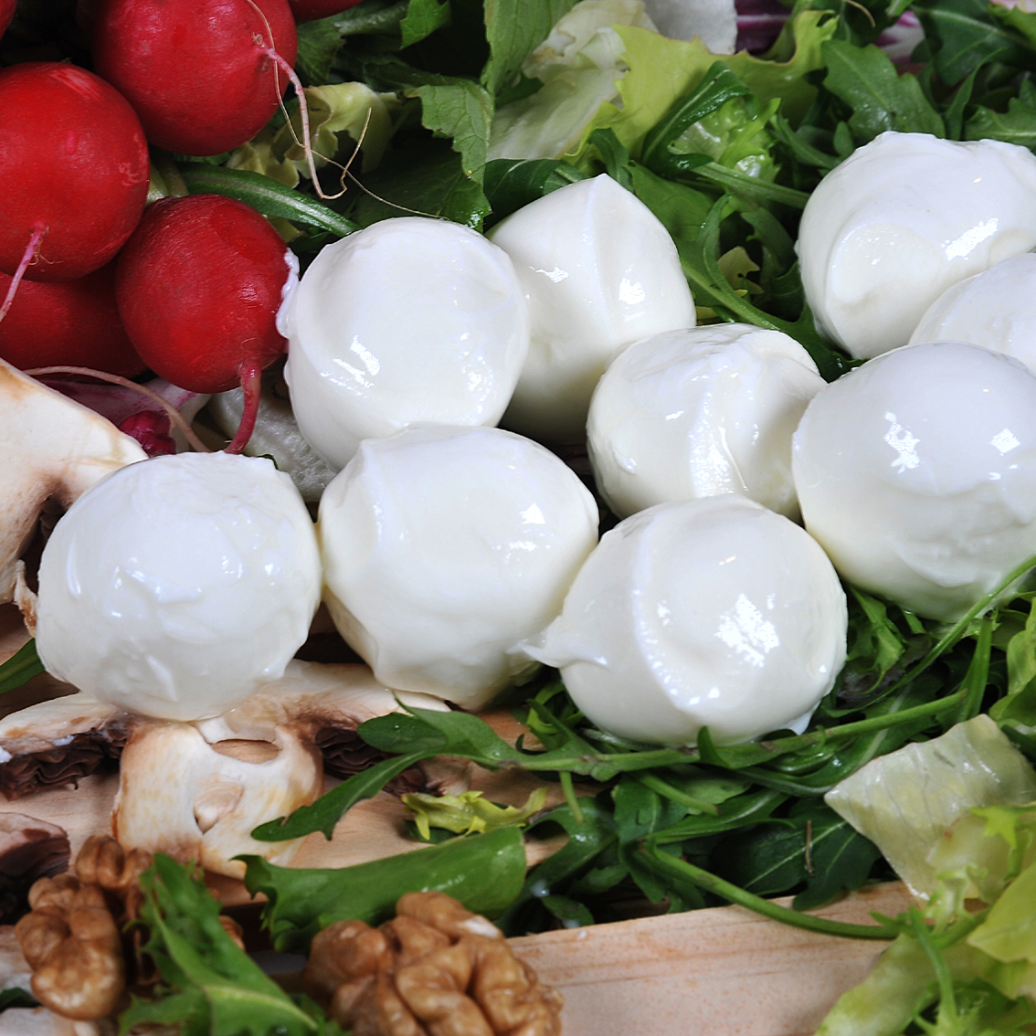 MOZZARELLA DI latte misto BUFALA a  CILIEGINI 250G BIO