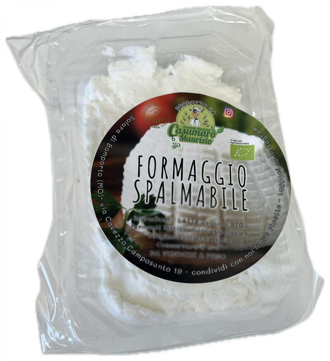 FORMAGGIO SPALMABILE  è un fresco magro in confezione da 200 grammi, leggermente acidulo ha circa 7 giorni di durata