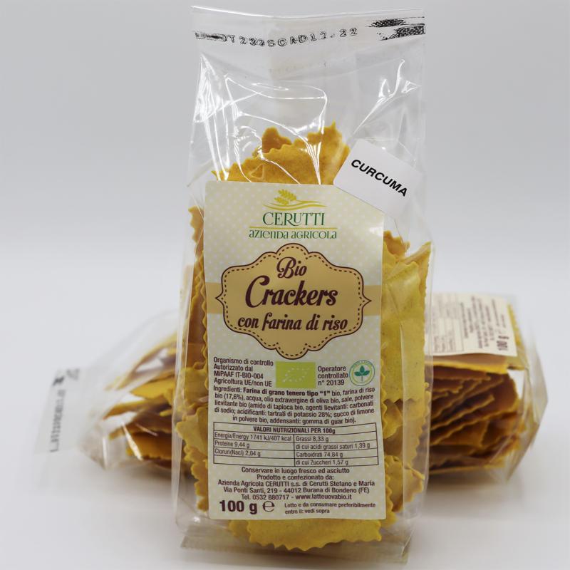 CRACKERS BIO CON FARINA DI RISO ALLA CURCUMA 100g